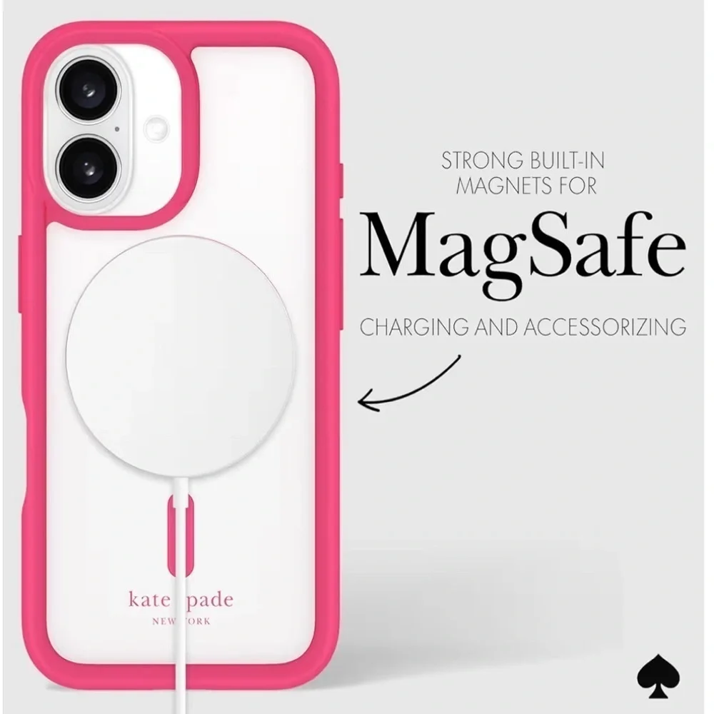 ♠️ Kate Spade ♠️ Pom Pom Pink iPhone 16 ONLY Case